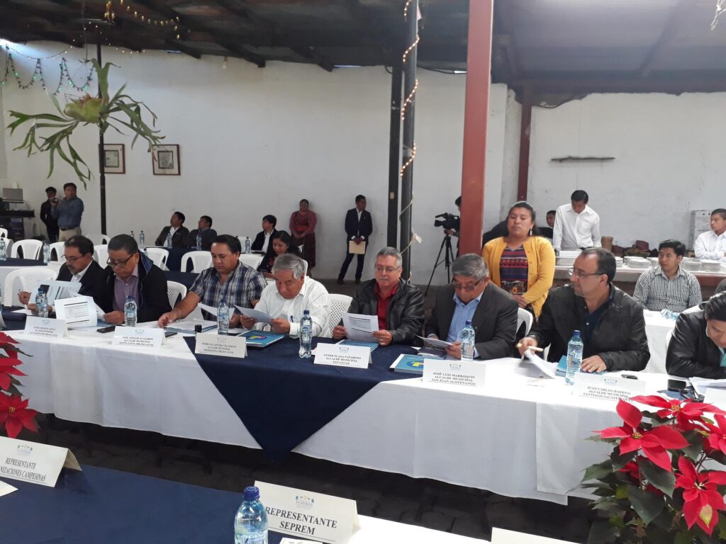 Reunión ordinaria de Consejo Departamental de Desarrollo de Sacatepéquez